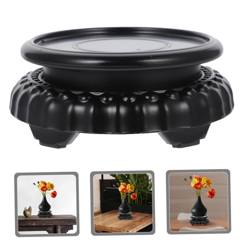 Mipcase Wooden Plant Stand for Kitchen Counter Rustic Flowerpot Display