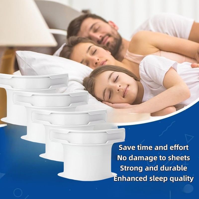 Bed Sheet Holder with Lock Strips, 4 PCS Lock Sheet