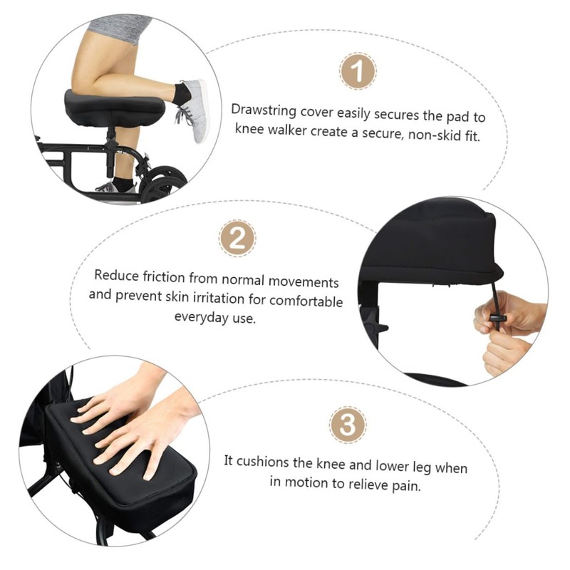 Baluue Universal Knee Scooter Pad Cover Thickened Seat Cushion for