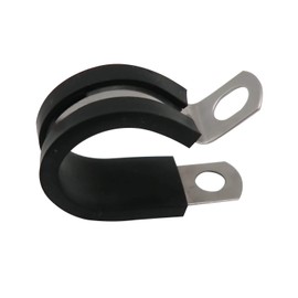 1/4" Cable Clamp Stainless Steel Insulated Rubber Cushioned – Cable Clamp, Pipe Clamp, Hose Clip, Line Clamp and wire clamp (12 Pack)
