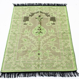 Stylish Islamic Prayer Rug (Forest Green) Sajadah - Seccade - Janamaz - Musallah