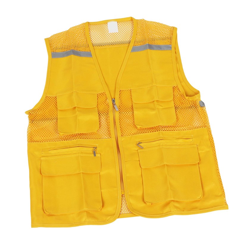 Chaleco de Voluntario Amarillo, Chaleco de Voluntario para Eventos, Ligero,