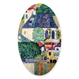 CafePress RM Klimt 27 Oval Car Bumper Sticker