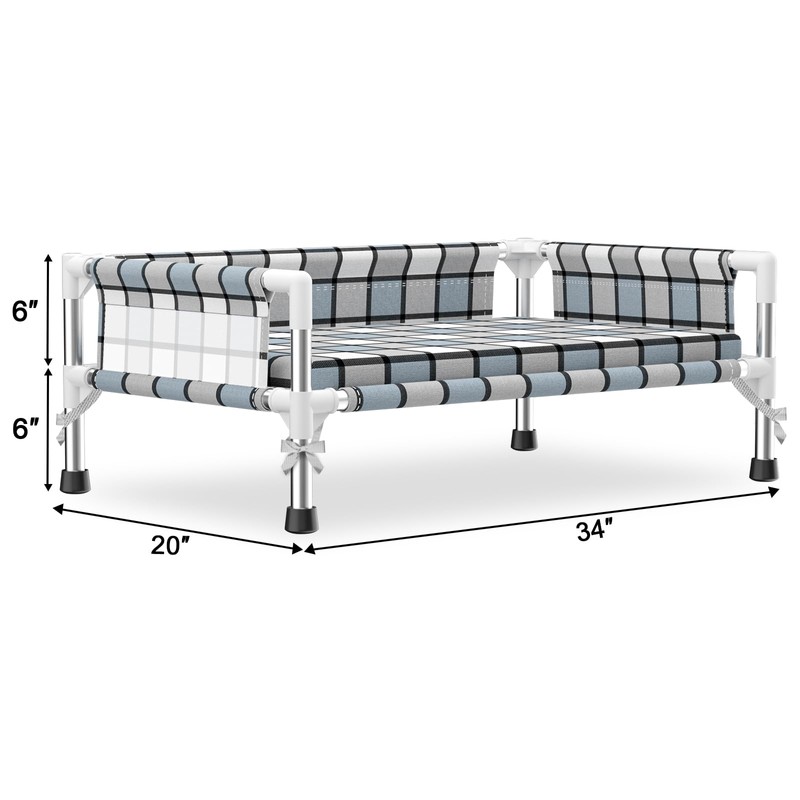 Elevated Raised Outdoor Dog Bed - Cooling Washable Dog Cot