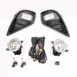 LEDIN Halogen Fog Lights Compatible For 2020 2021 2022 2023 Toyota Highlander (OE Style Clear Lens with Bezels, Switch, Wires)