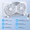 shinic 9" Twin Window Fan with Reversible Airflow, Removable Cover
