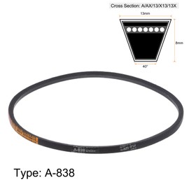 sourcing map A-838 V-belt drive belt, 838 mm, inner circumference rubber for power transmission