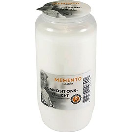 Bolsius Composition Oil Light No. 7 White Height 14.1 cm Diameter 6.7 cm Grave Light