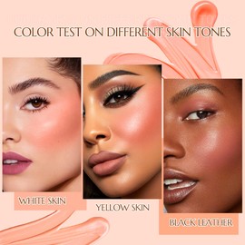 Anglicolor Blush Natural-Looking, Liquid Blush Blends Well, Cream Blush Long-Lasting, Waterproof, Highly Pigmented, Easy to Apply, Vegan&Cruelty-Free (05#Pink Pop, 12ml)