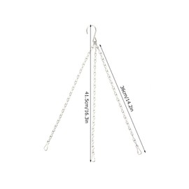 4pcs Metal Flower Pot Hanging Chain, 3 Strand Hanging Hanging Basket Chain Flowerpot Bird Feeder Lantern Ornaments with S Hooks and Clips for Bird Feeder Wild Bird Feeder Garden Flower Pots