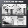 Umigy 2 Pcs Stainless Steel Bento Box 550ml Metal Lunch