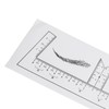 100PCS Eyebrow Ruler Stencils Clear Scale Transparent Adhesive Eyebrow Designer