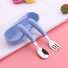 2-Piece Baby Tableware Set, Stainless Steel, Portable Baby Spoon and