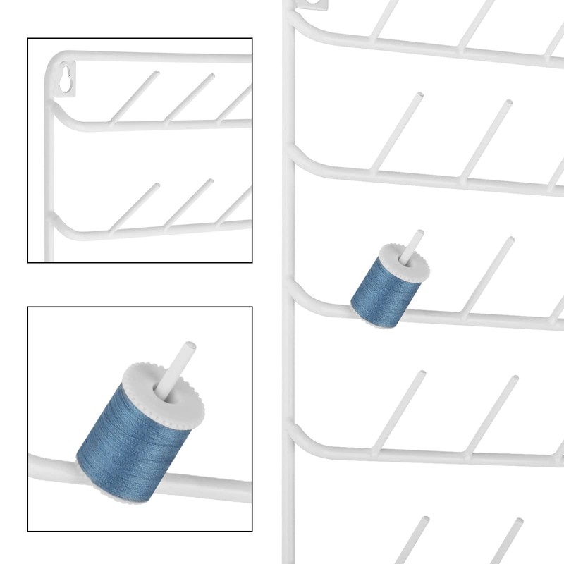 Thread Holder Organizer Wall 54-Spool Sewing Thread Rack 4 Pack