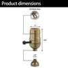 Lamp Socket Replacement, E26 Threaded Base, Turn Knob for ON/Off