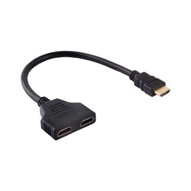 VBESTLIFE HDMI Cable Sp Litter, 1080P HDMI Male to Dual HDMI Female 1 to 2 Way Splitter Adapter Cable for HD TV, LCD and Projectors