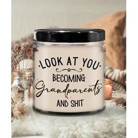 The Improper Mug Look at You Becoming Grandparents Candle Baby Shower Pregnancy Announcement Pregnancy Announcement Ideas for New Grandma Grandpa First Time Grandmothe