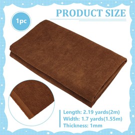 BENECREAT 78.7x61Inch Saddle Brown Corduroy Fabric, DIY Sewing Crafts Materials Corduroy Upholstery Fabric for Sewing Coat Shirt Dress Pants Costume Sofa DIY