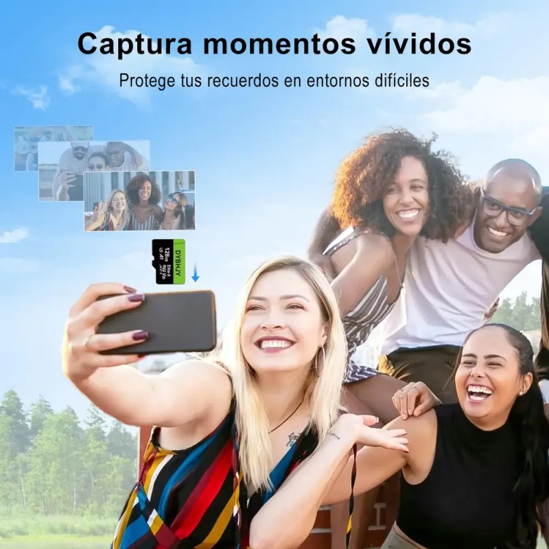 Tarjeta MicroSD 128GB DYBHJY Clase 10 U3 Alta Velocidad para