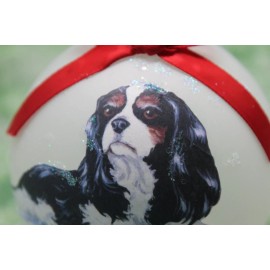 D181 Hand-made Christmas Ornament dog - Cavalier King Charles Spaniel - tri lay