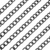 Crafans 5 Meters Aluminium Curb Chains Black Twisted Extender Chains