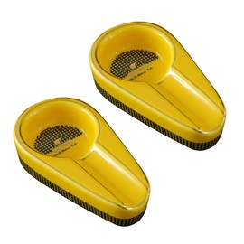 Fsocpen Cigar Ashtray,Handmade Gilt Ceramic Cigar Ashtray,Cigar Travel Ashtray,Ceramic cigar ashtray,Cigar Ashtray for Patio,Indoor,Outdoor,Set of 2
