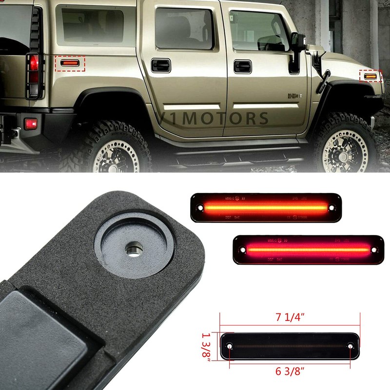 GTINTHEBOX LED Side Marker Light Kit for 2003-2009 Hummer H2