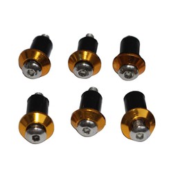 Motorcycle Windscreen Windshield Well Nut Screw Kit,6pcs MotorToGo Stainless Steel Windscreen Fairing Mounting Bolts Kit with Gold Nut Cap Compatible for 2010 Kawasaki Ninja 250R