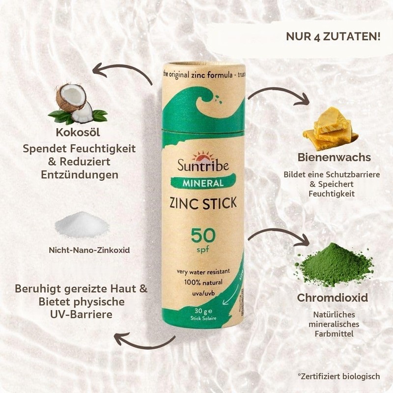 Suntribe Mineral Organic Sun Pen with Zinc SPF 50/30 g