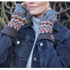 Pachamama Women Wool Hand Warmers Fleece Lined Handknitted Fair Isle