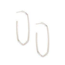 Kendra Scott Danielle Hoop Earrings in Rhodium-Plated Brass, Fashion Jewelry for Women