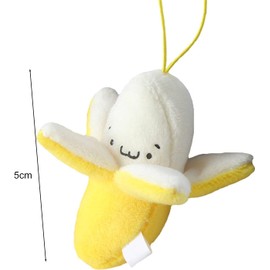 Yellow Peeling Banana Decoration, Birthday Gift PP Cotton Peeling Banana Shape Plush Pendant for Decoration