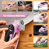 Cordless Electric Scissors - 4V Rechargeable Rotary Cutter with Safety