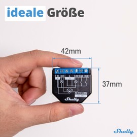 Shelly Shelly Plus 2PM | Wlan & Bluetooth 2 Kan?le Smart Relais Schalter | Rolladenschalter mit Stromverbrauchsmessung | Hausautomation | Google Home Alexa Zubeh?r | iOS Android App (2 Pack)