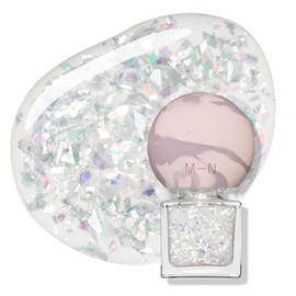 MN Creatures Nail 01 BIRTHDAY GIRL HAPPY Clear Color with Plenty of Aurora Glitter, 3.3 fl oz (10 ml), Quick Drying, Nail Care Ingredients, Flat Brush Type