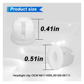 UHANBUT Car Headlight Assembly Grommet Retainer Clip Nuts, Replace OE#N811169S, 90189-06111, Turn Signal Retaining Clip Accessories for Ford Pickup, Ranger, Expedition, Land Cruiser, Tacoma (10PCS)