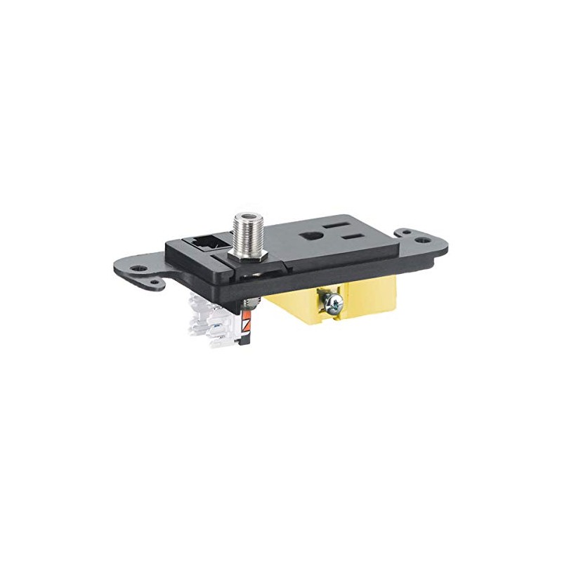 Bryant Electric RJ650BKTR tradeSELECT JLOAD Tamper-Resistant Multimedia Outlet with Cat.