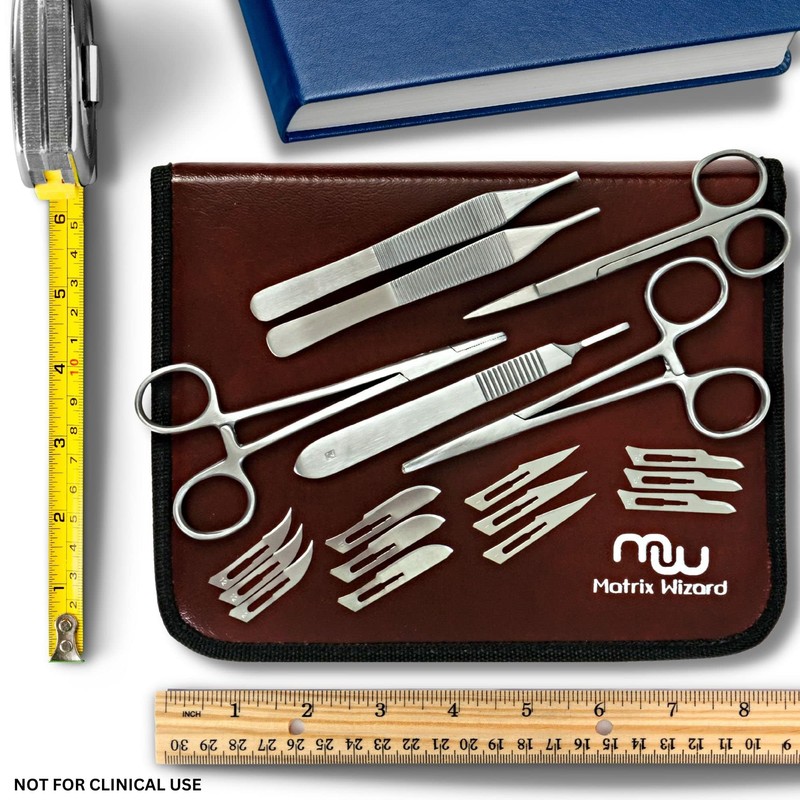 Sterile Sutures Thread with Needle Plus Tools: Extra Large Mixed