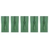 Invisible Zip Fasteners, 22 inch, 56cm, Pack of 5, Green