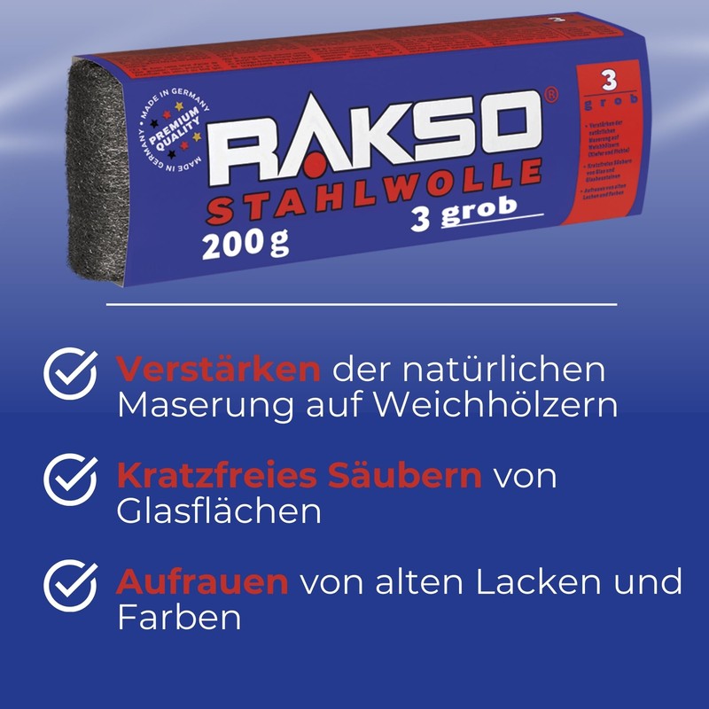 Format 4003364103000 – Stahlwolle Gr. 3 grob. EK 200 g