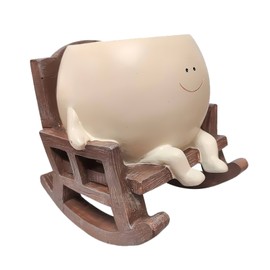 Rocking Chair Flower Pot Resin Patio Decorative Succulent Planter Garden Craft Ornament