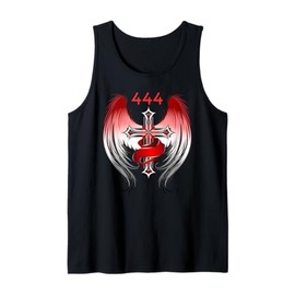 Angel Number 444 With Heart And Wings Of Angel Numerology Tank Top