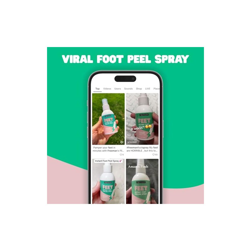 Freeman Flirty Feet Instant Foot Peeling Spray, Exfoliating Foot Mask