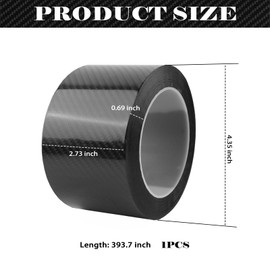 YGDMD Anti-Scratch Carbon Fiber Wrap for Cars,Self-Adhesive 32.81Ft × 2.73 Inch Car Door Sill Protector,Universal Car Accessories Automotive Door Entry Guard for Cars,SUVs,Trucks