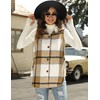 UANEO Womens Fall Flannel Plaid Vest Button Down Sleeveless Shirt