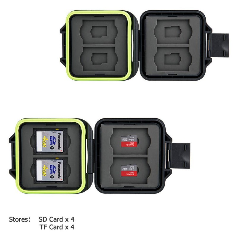 8 Slots Compact SD TF Memory Card Case Holder Storage