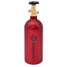 Kegco ZXB2.5-R Co2 Cylinder, 2.5 lb, Red