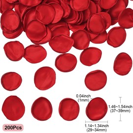 SOFPLATE 200Pcs Red Silk Flower Petals Faux Rose Petal for Wedding Basket Aisle Scatter Dinner Table Centerpieces for Party Confetti Bridal Shower Proposal Party Event Valentines Romantic Night Decor