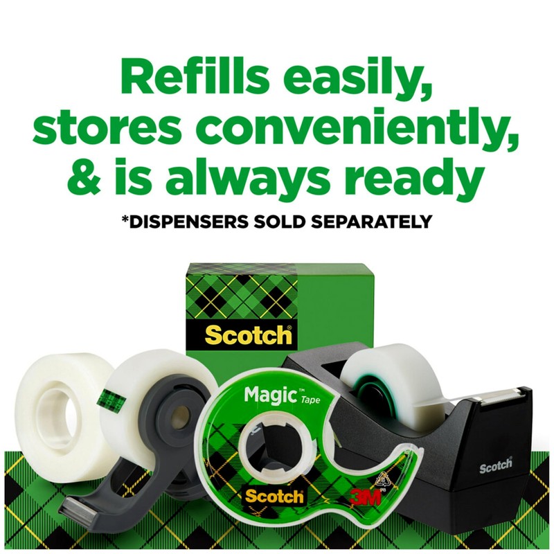 Scotch Magic Tape, 1 Roll, Numerous Applications, Invisible, Engineered for