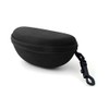 Calabria BJ143H Black Large Semi-Hard Fabric Zipper Shell Glasses Case